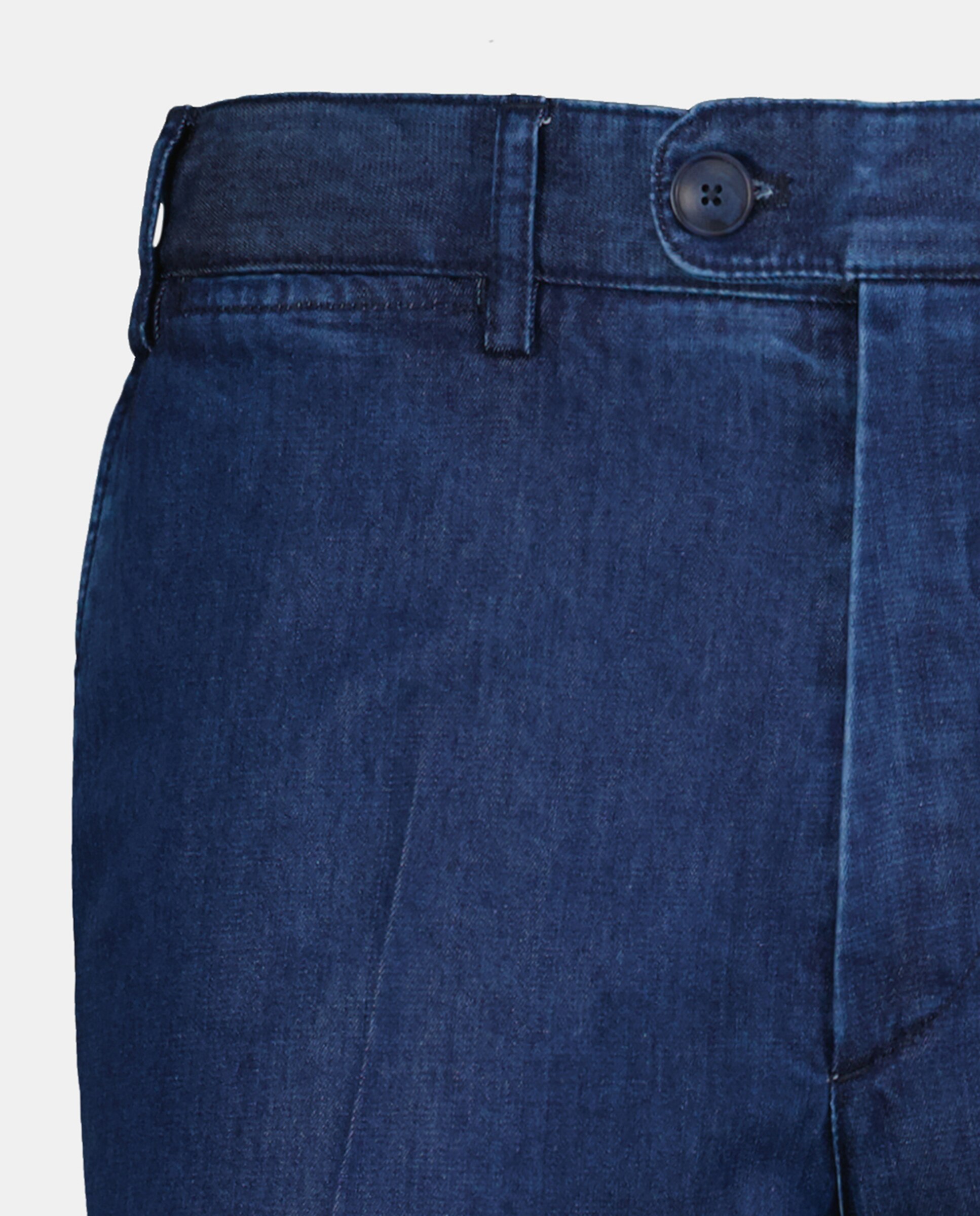 Calças Chino Regular Fit Lisas em Cetim de Algodão Stretch - Azul-Marinho Azul-índigo-5