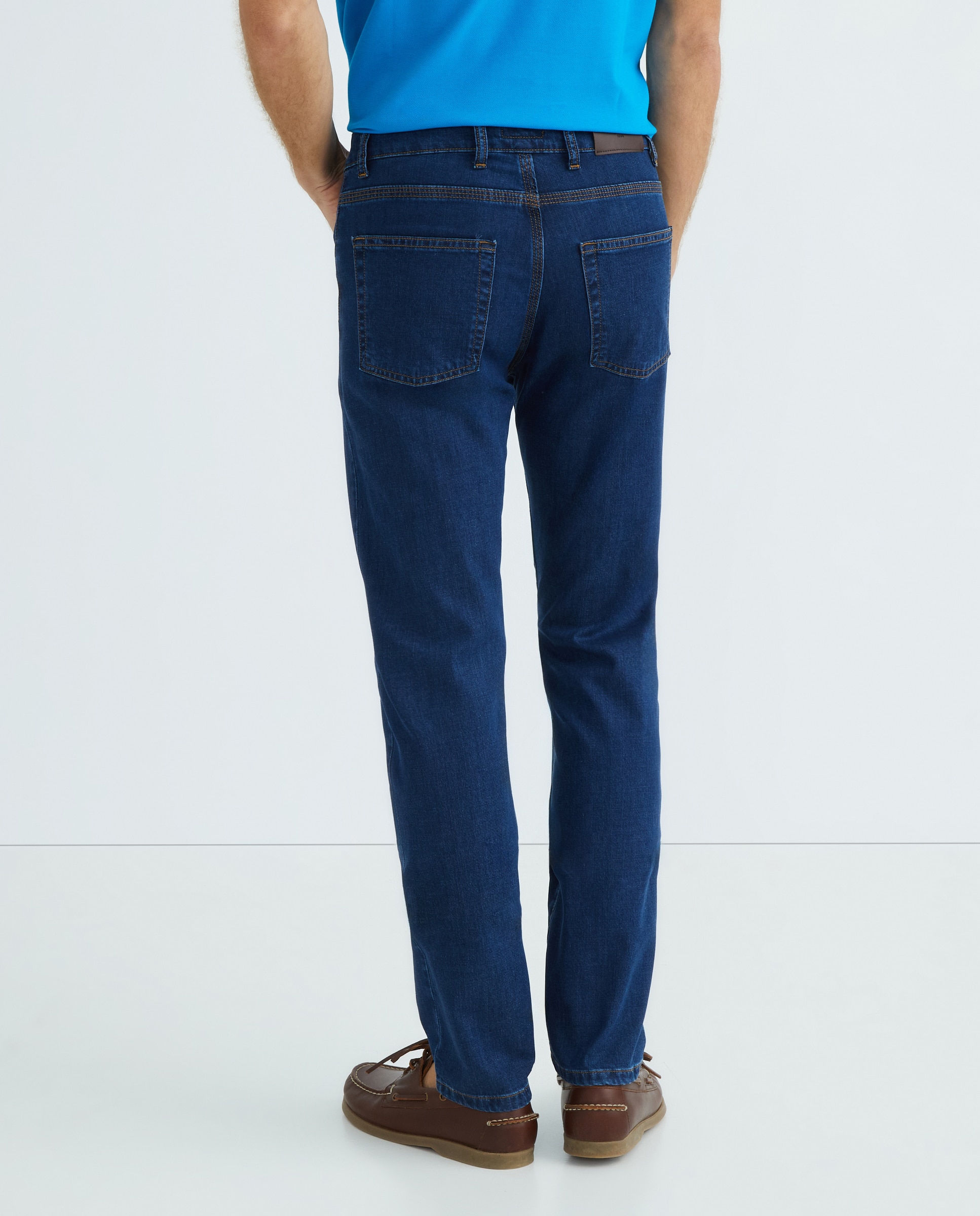 Jeans Chino Regular Fit - Índigo Escuro Azul-índigo-3