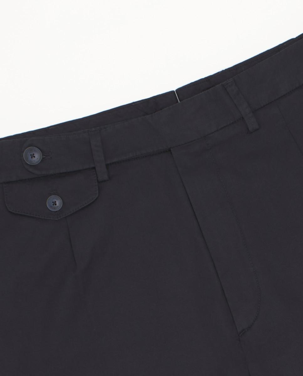 Calças Chino Regular Fit com Micro Estrutura Azul-marinho-5