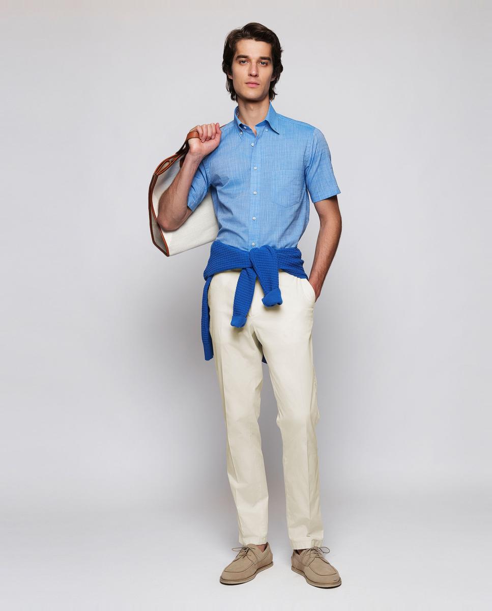 Mirto - Pantalón hombre chino custom fit broken twill.