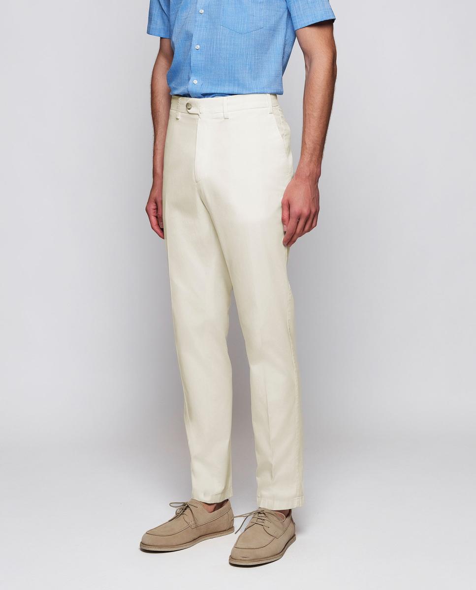 Calças Chino Custom Fit Broken Twill Cru-2