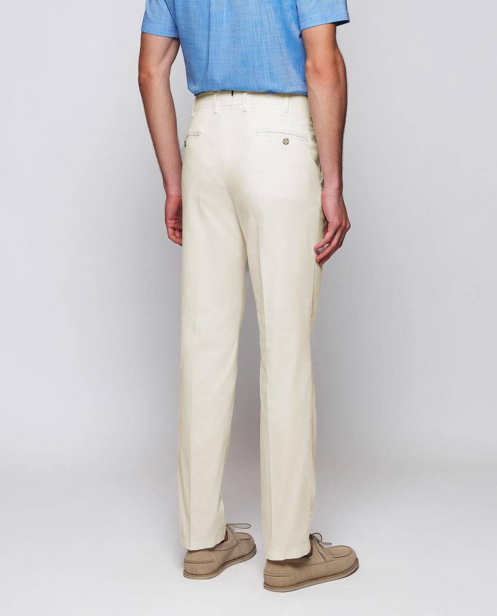 Calças Chino Custom Fit Broken Twill Cru-3