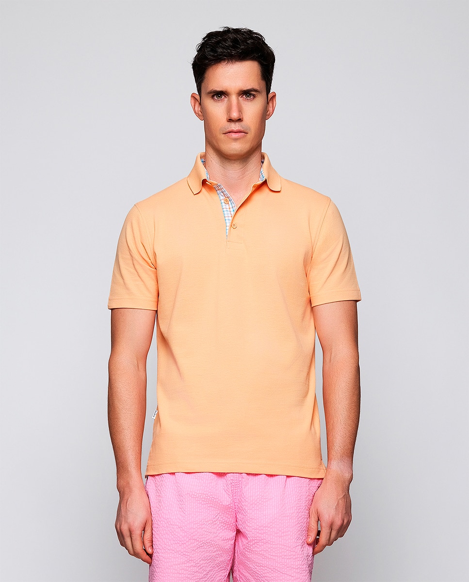 Imagen 0 de Polo de hombre manga corta de piqué sin bolsillo Naranja