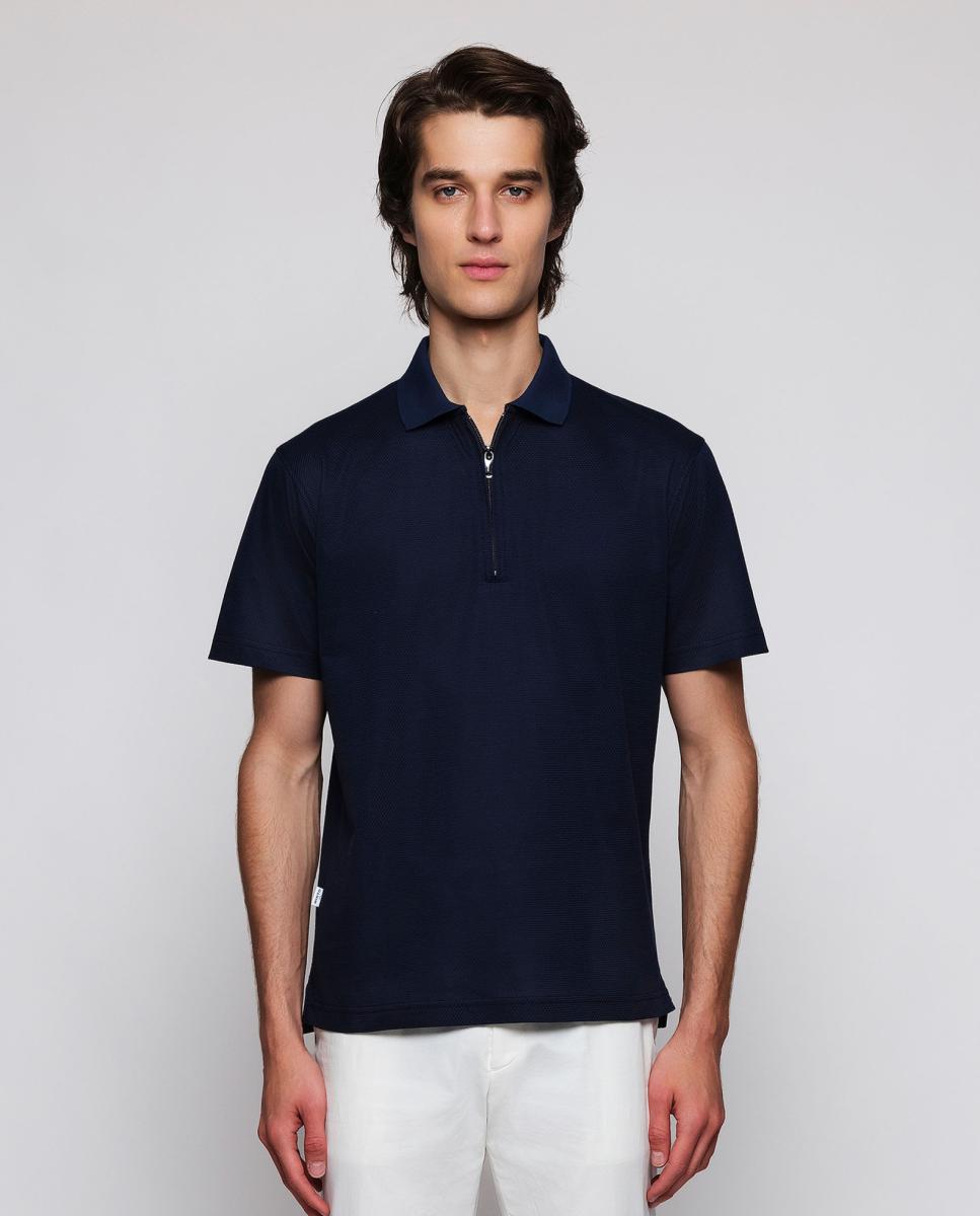 Imagem 0 de Polo de Manga Curta com Fecho de Correr e sem Bolso