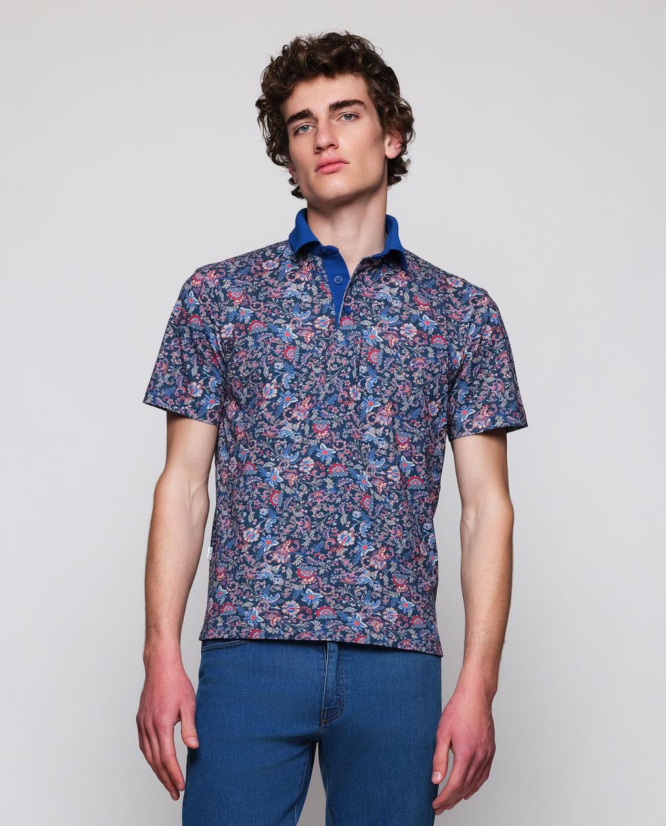 Imagem 0 de Polo de Manga Curta com Estampado Floral