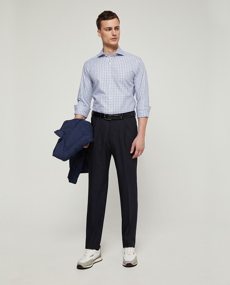 Imagen 0 de Pantalón hombre regular sarga liso Azul marino