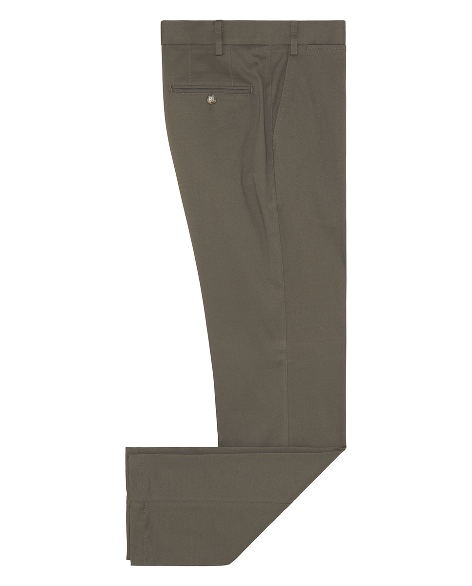 Pantalón hombre regular chino algodón strech liso - Mirto - Kaki Kaki-4