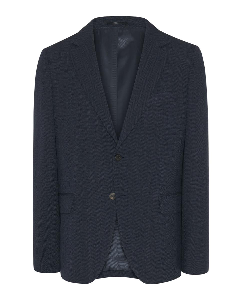 Chaqueta hombre custom fit espiga - Mirto - Azul marino Azul marino-3