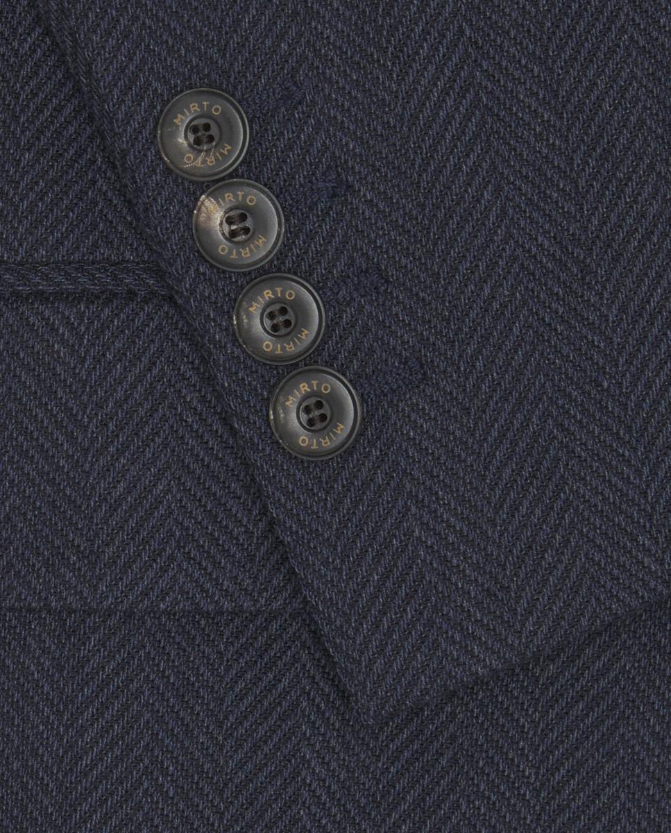Chaqueta hombre custom fit espiga - Mirto - Azul marino Azul marino-4