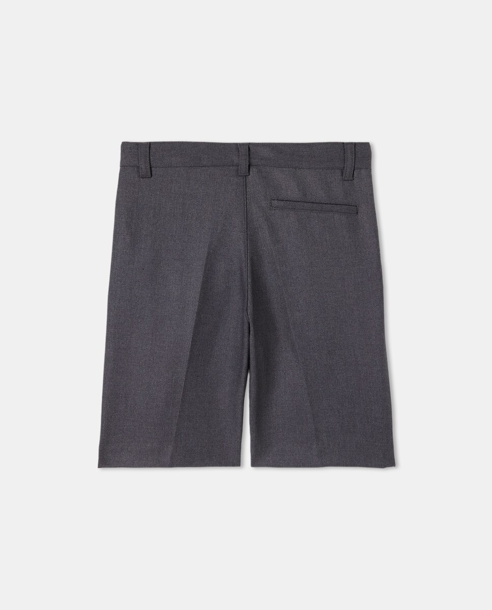 Bermuda Colegio Pinzas Gris oscuro-2