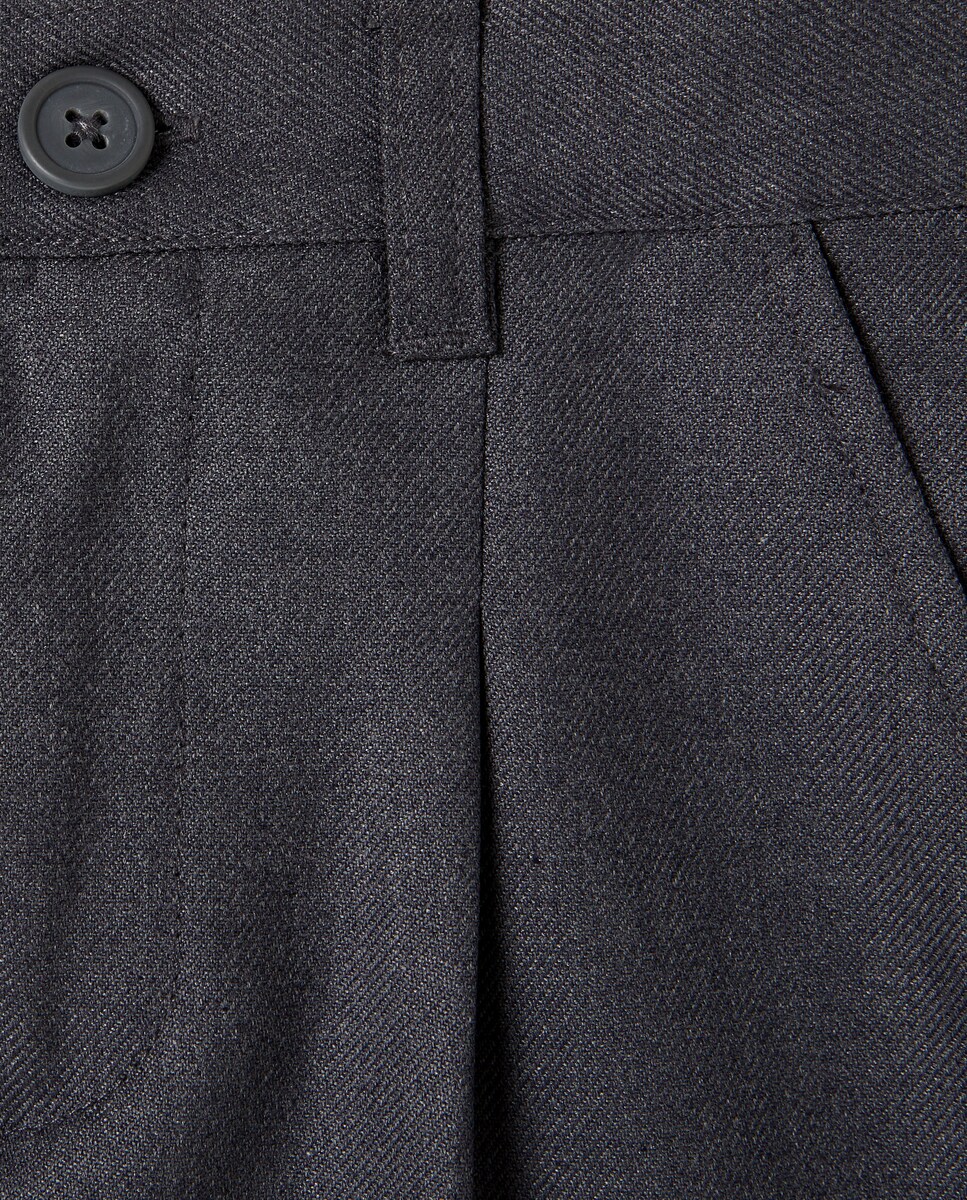 Bermuda Colegio Pinzas Gris oscuro-3