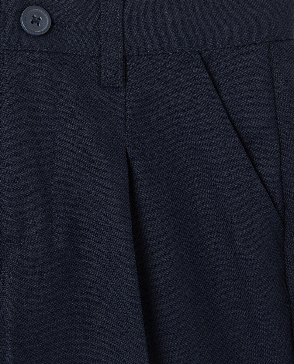 Bermuda Colegio Pinzas Azul marino-3