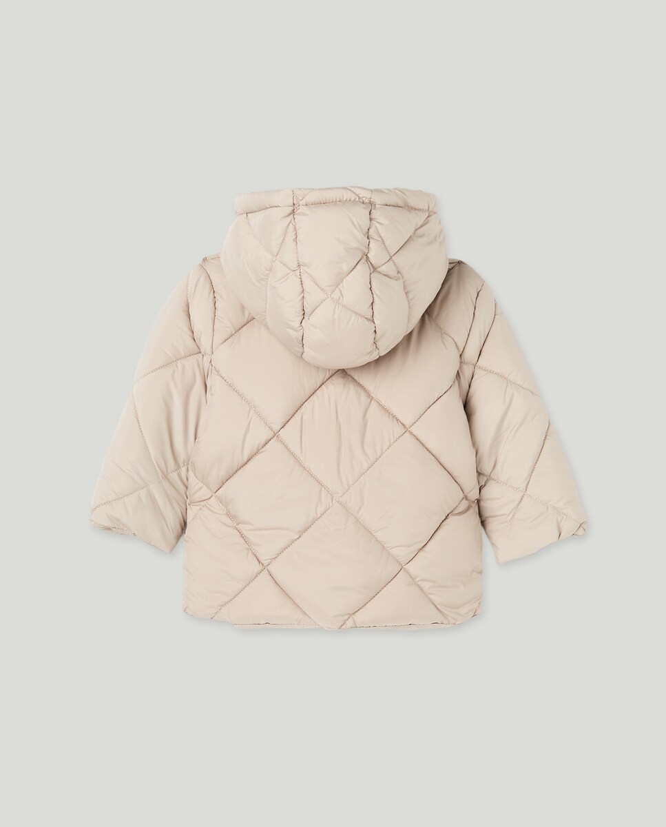 Parka de bebé acolchada capucha Marrón-2