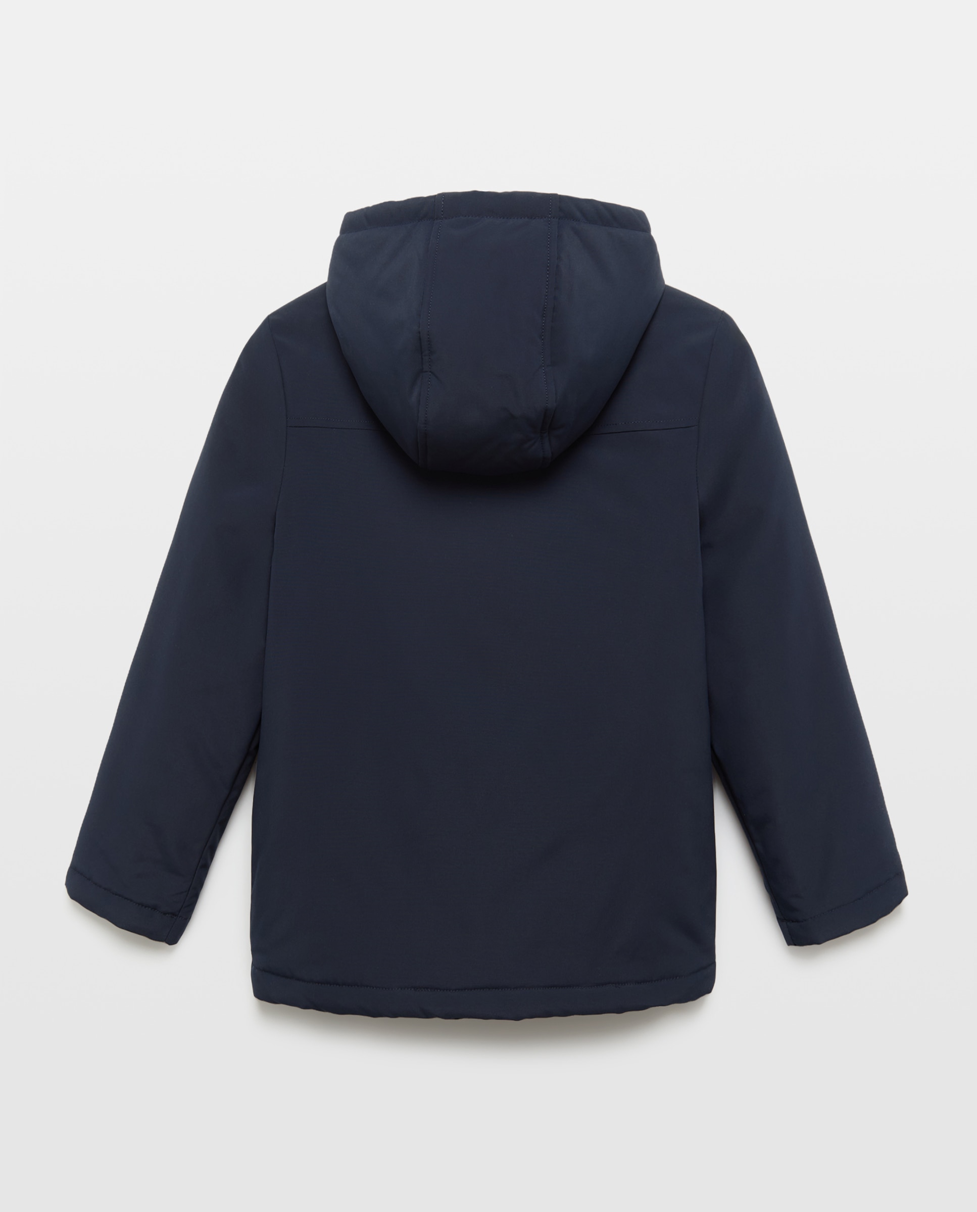 Parka de niño capucha forrada polar Azul marino-2