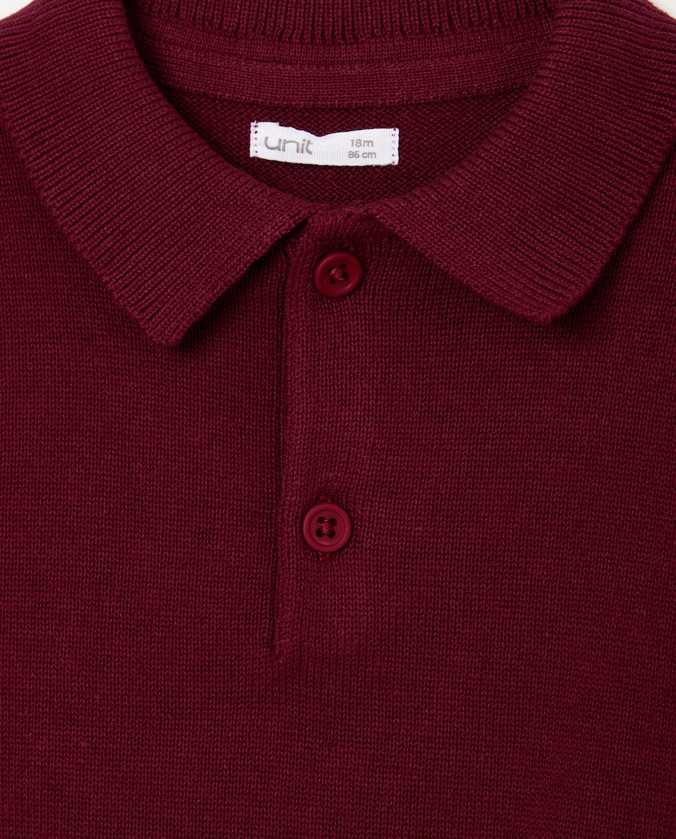 Jersey de bebé cuello polo Morado-3