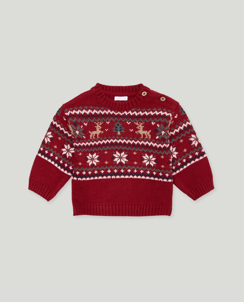 Jersey de bebé Navidad Rojo-1