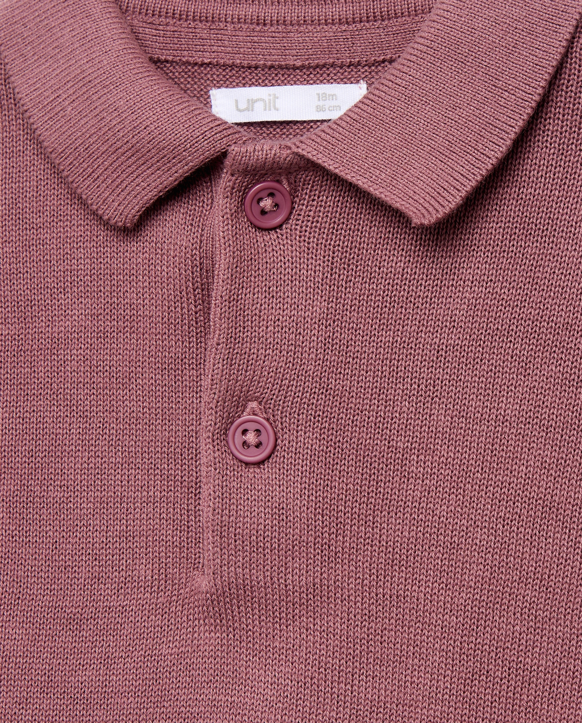 Jersey de bebé cuello polo (solid) 291 Berenjena-3