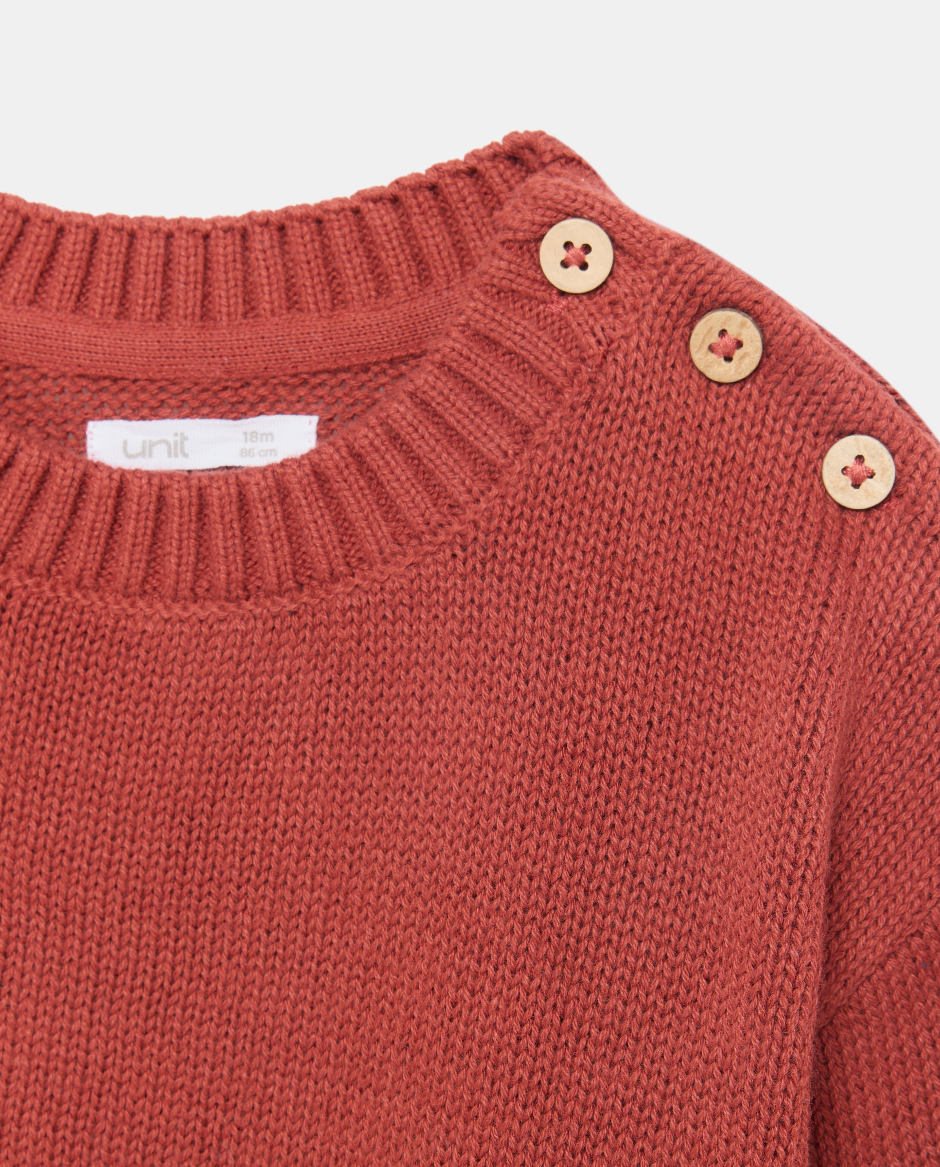 Jersey de bebé cuello caja (solid) 770 Terracota-3