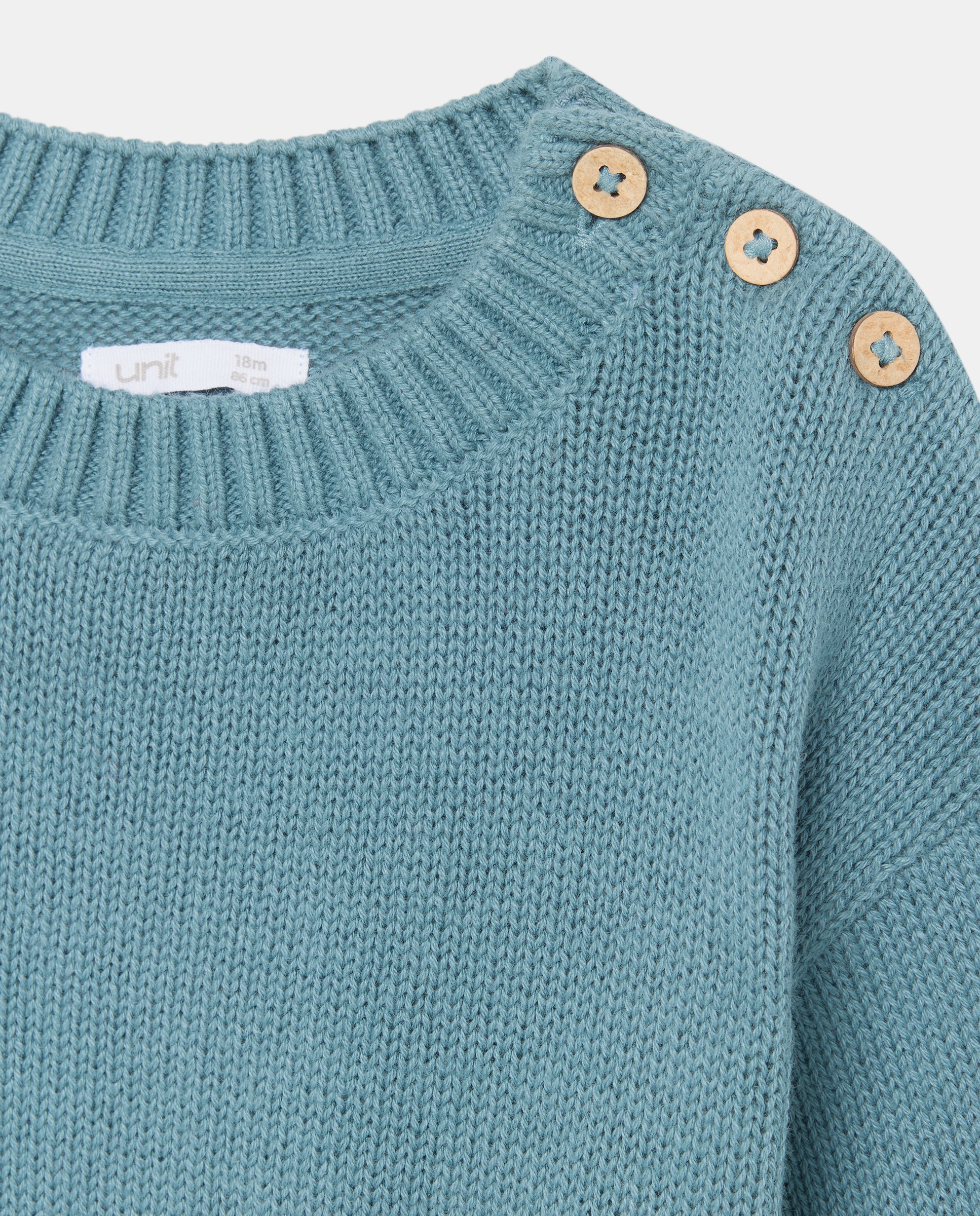 Jersey de bebé cuello caja (solid) Verde Pato-3