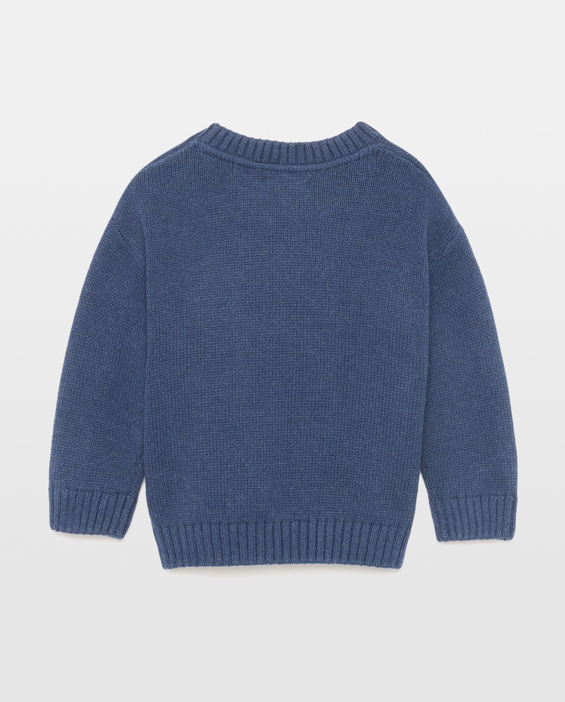 Jersey de bebé cuello caja (melange) 430 Azul oscuro-2