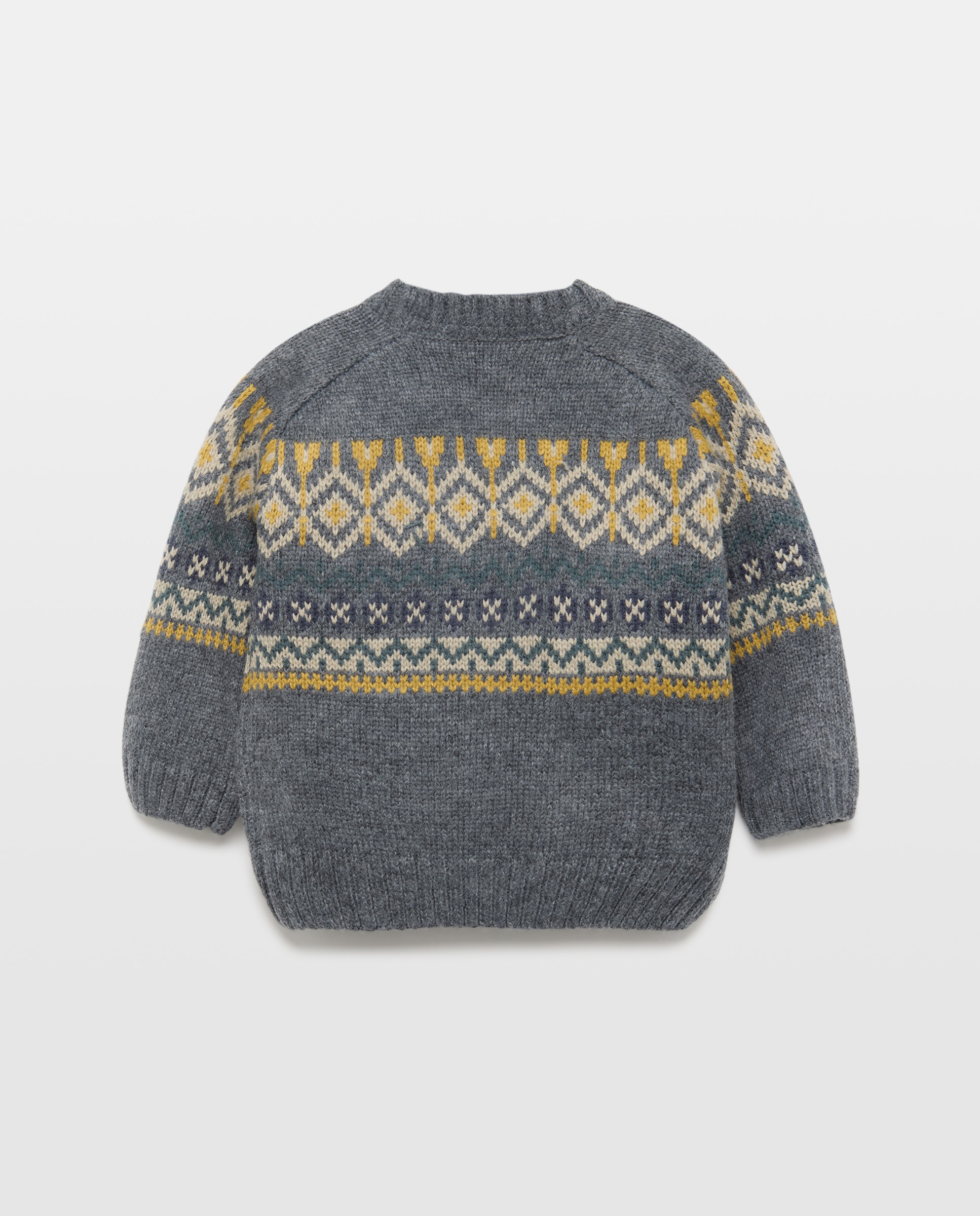 Jersey de bebé cuello caja greca 820 Gris medio-2