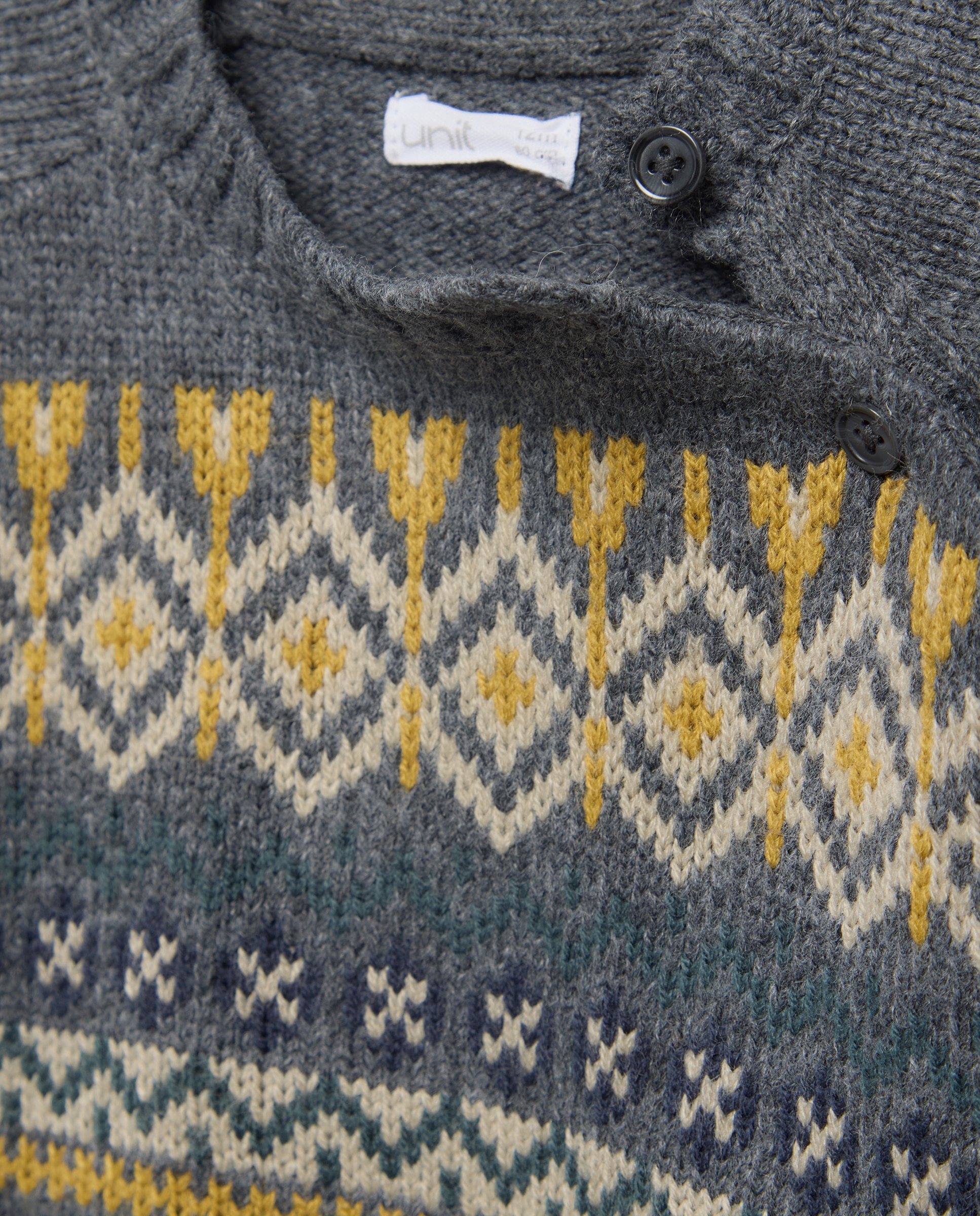 Jersey de bebé cuello caja greca 820 Gris medio-3