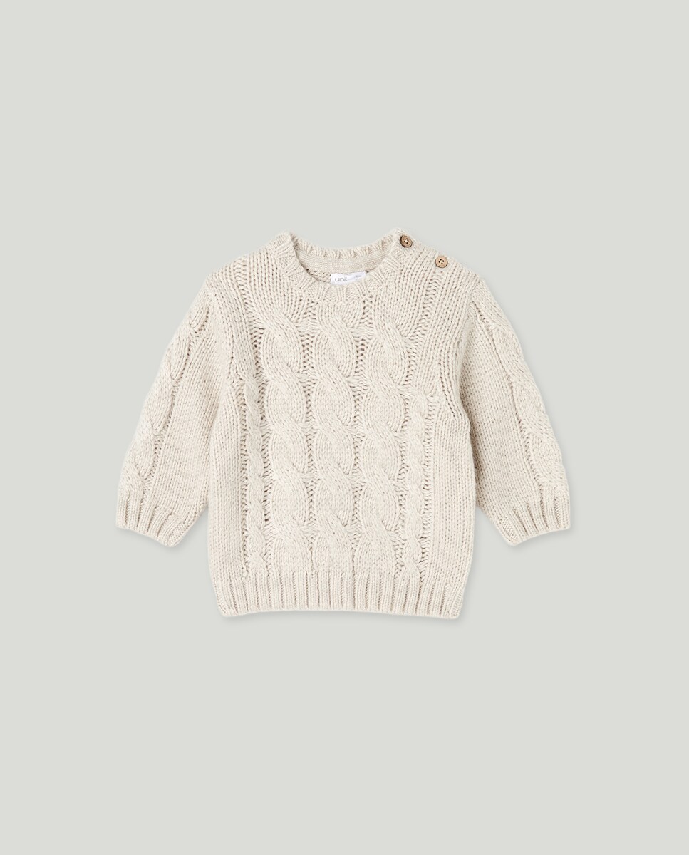 Jersey de bebé cuello caja ochos Marrón-1