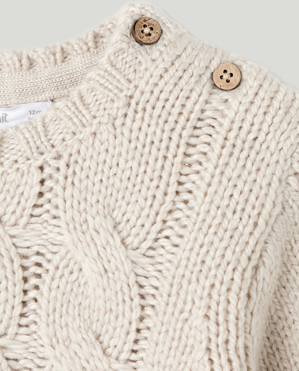 Jersey de bebé cuello caja ochos Marrón-3