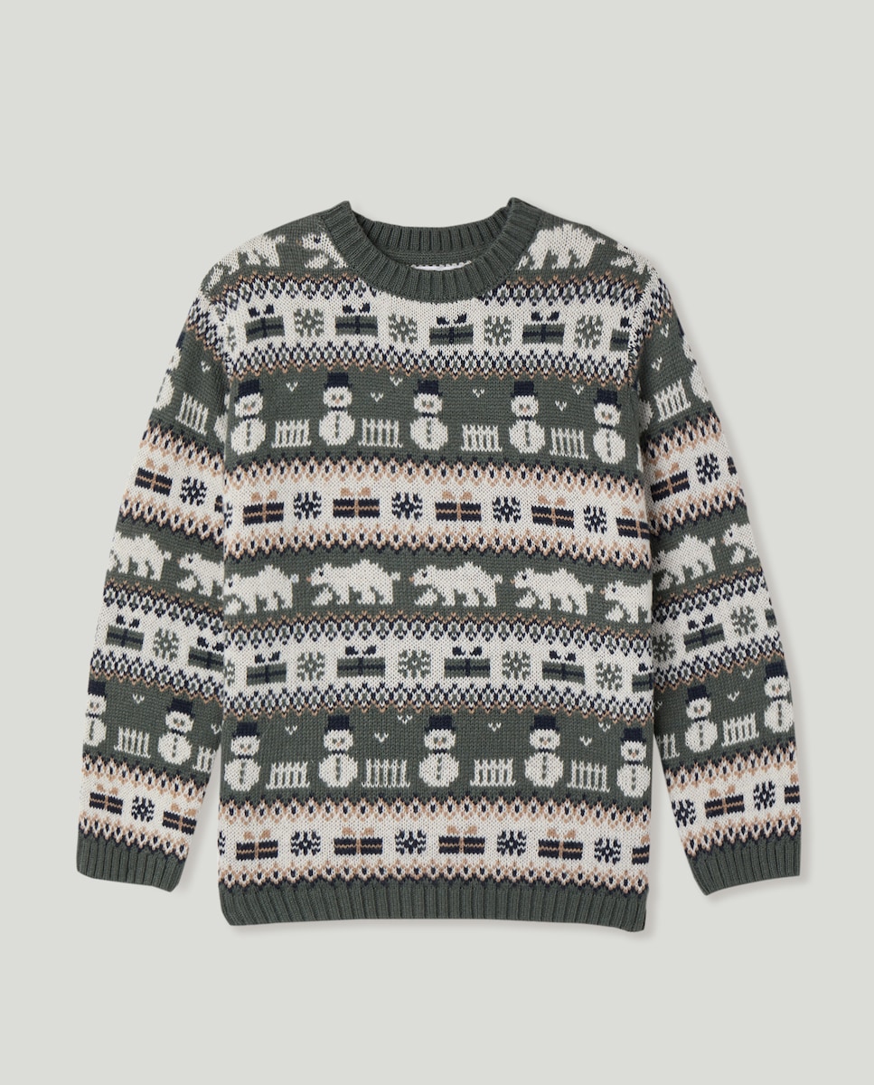 Jersey de Navidad infantil Verde-1