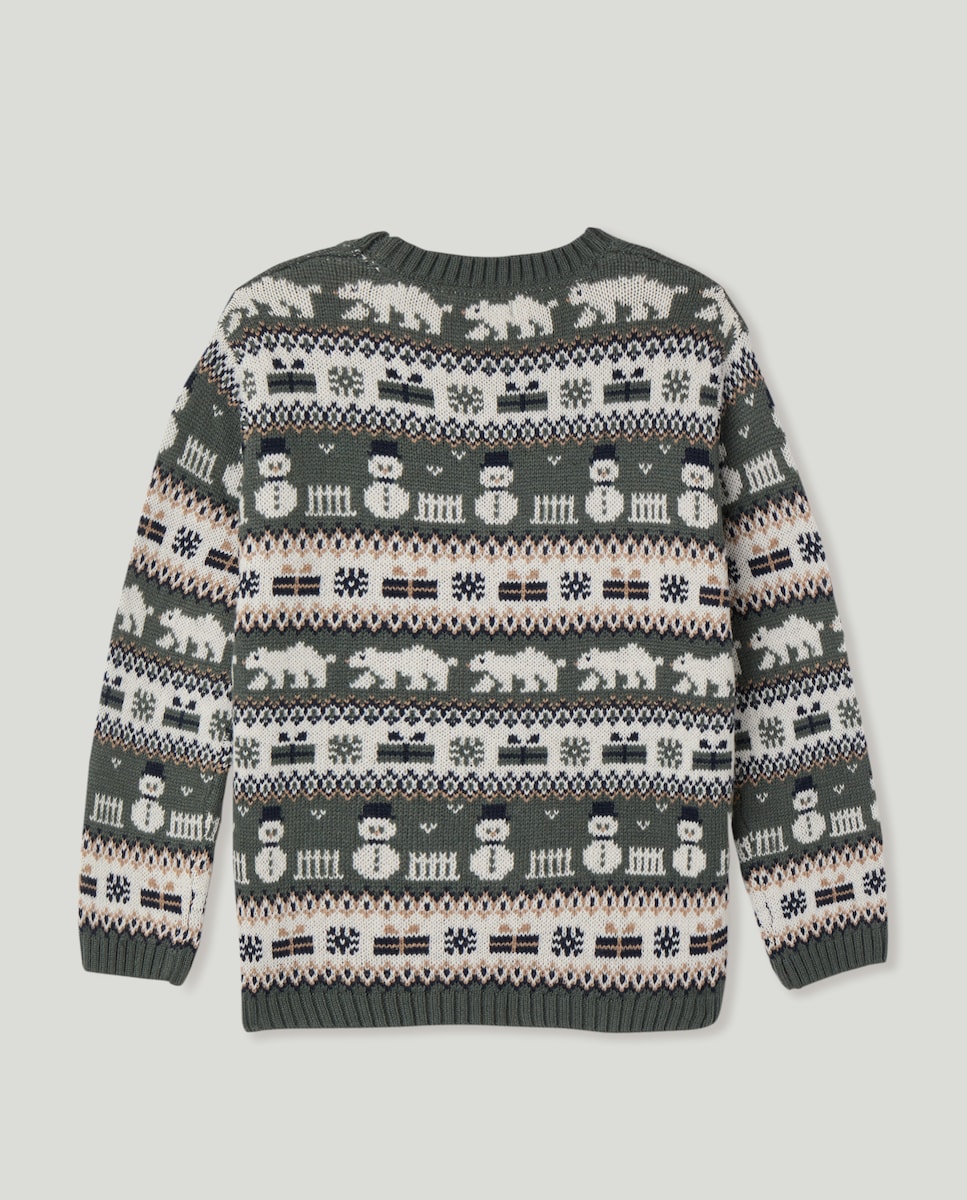 Jersey de Navidad infantil Verde-2