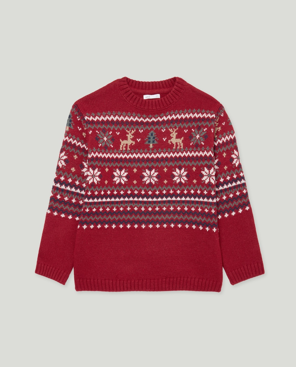 Jersey de Navidad infantil Rojo-1