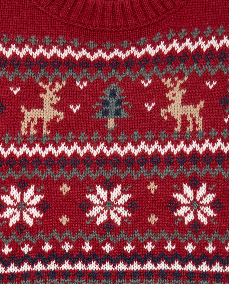 Jersey de Navidad infantil Rojo-3