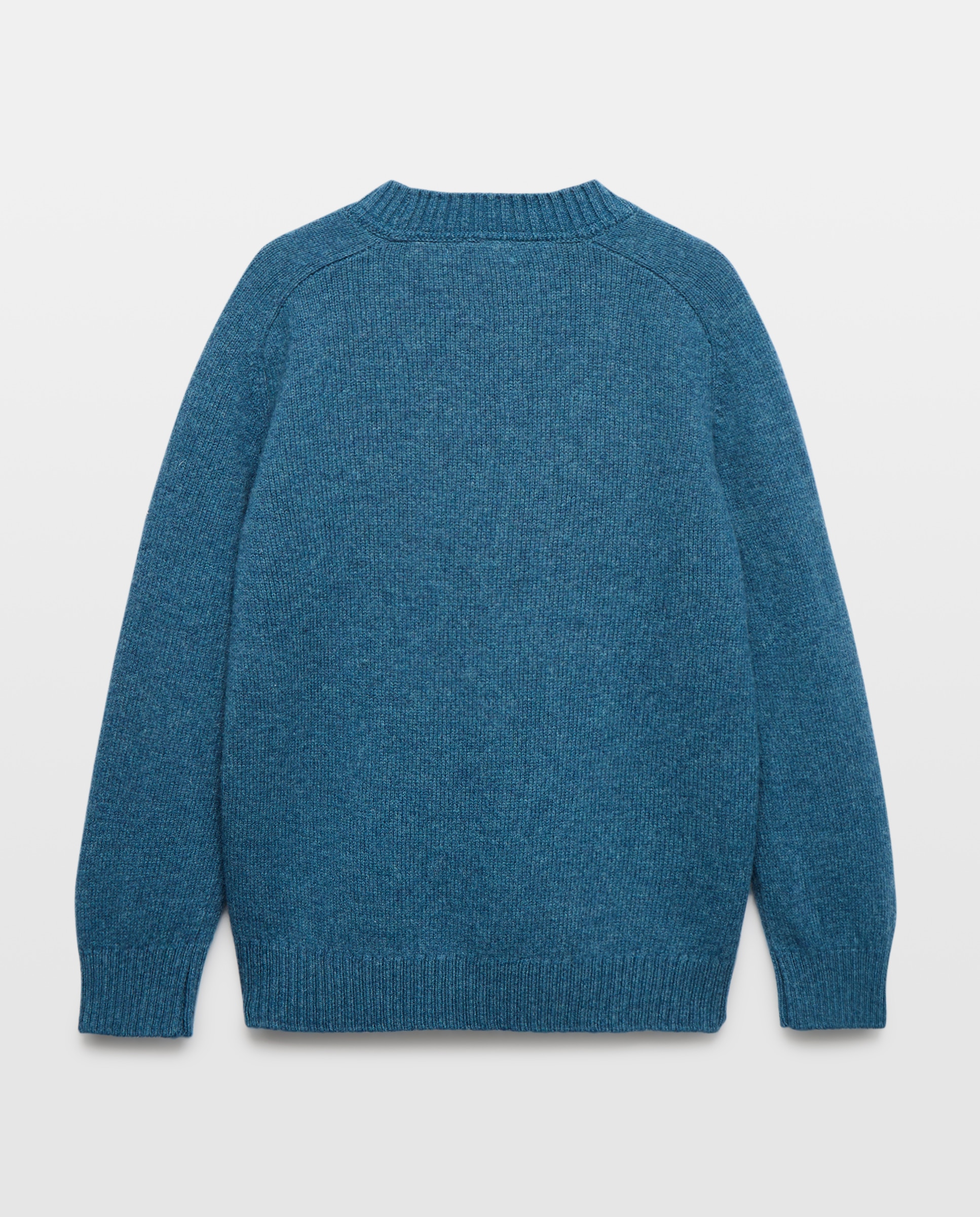 Jersey de niño cuello caja lana Azul oscuro-2