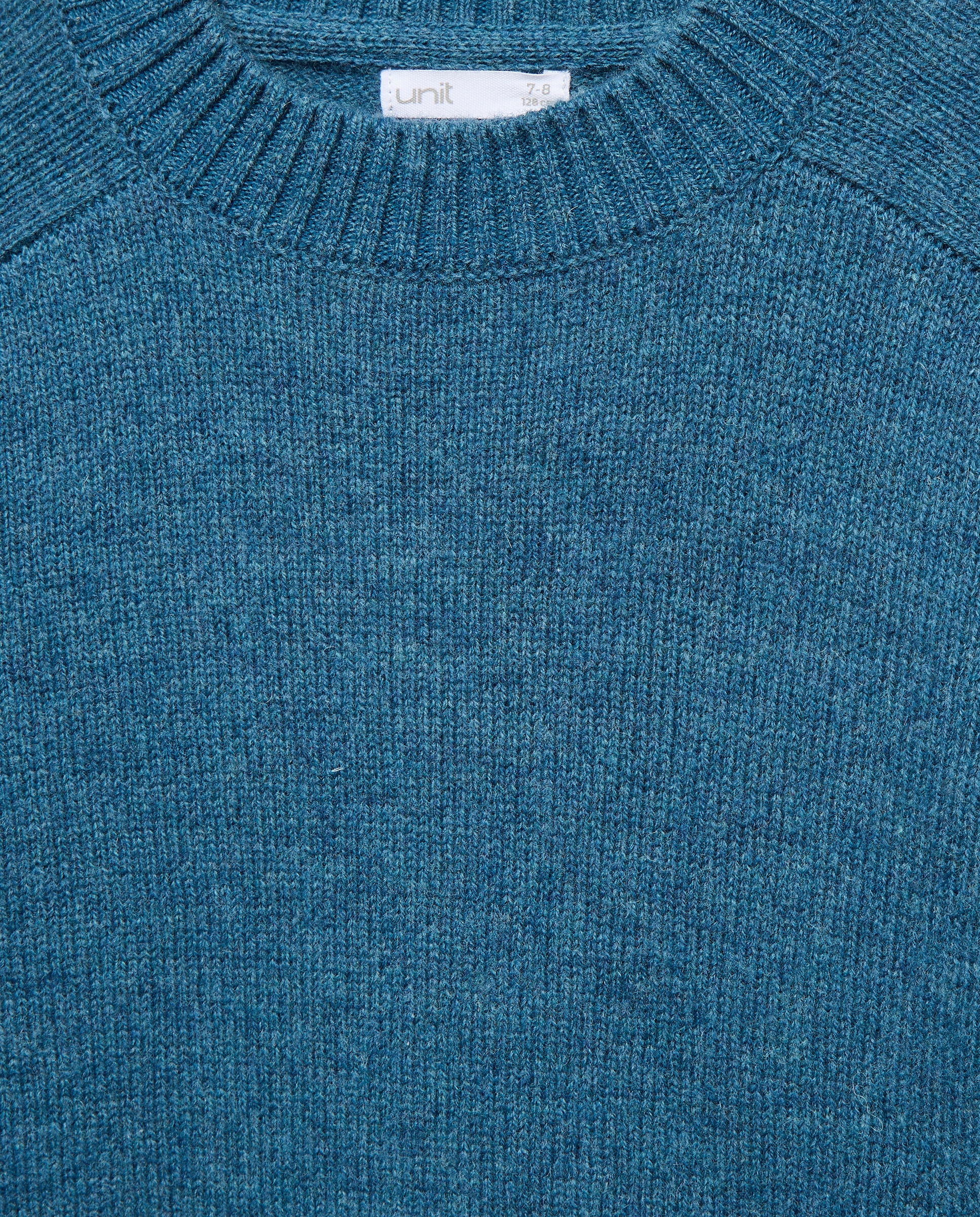 Jersey de niño cuello caja lana Azul oscuro-3