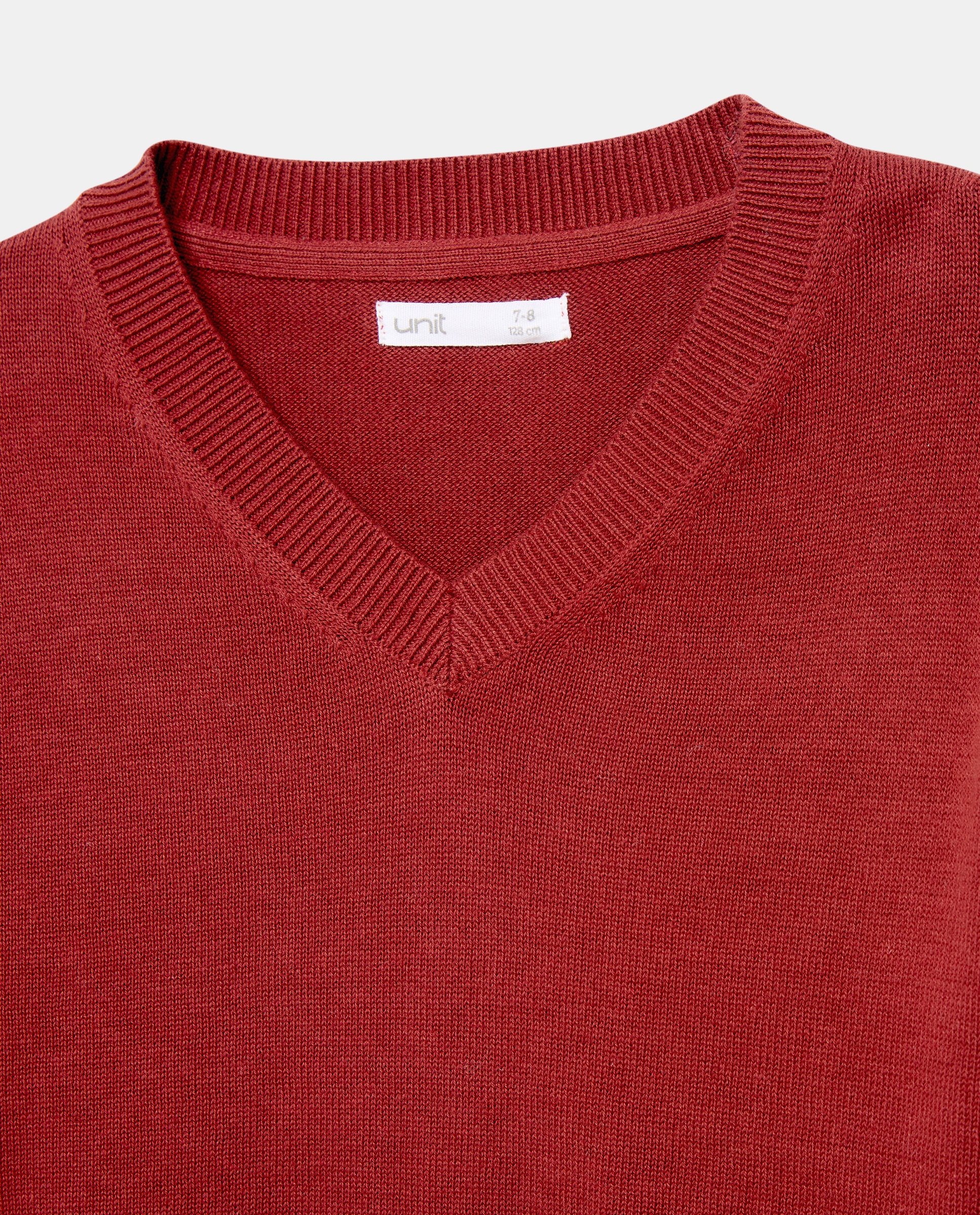 Jersey de niño cuello pico (solid) 770 Terracota-3