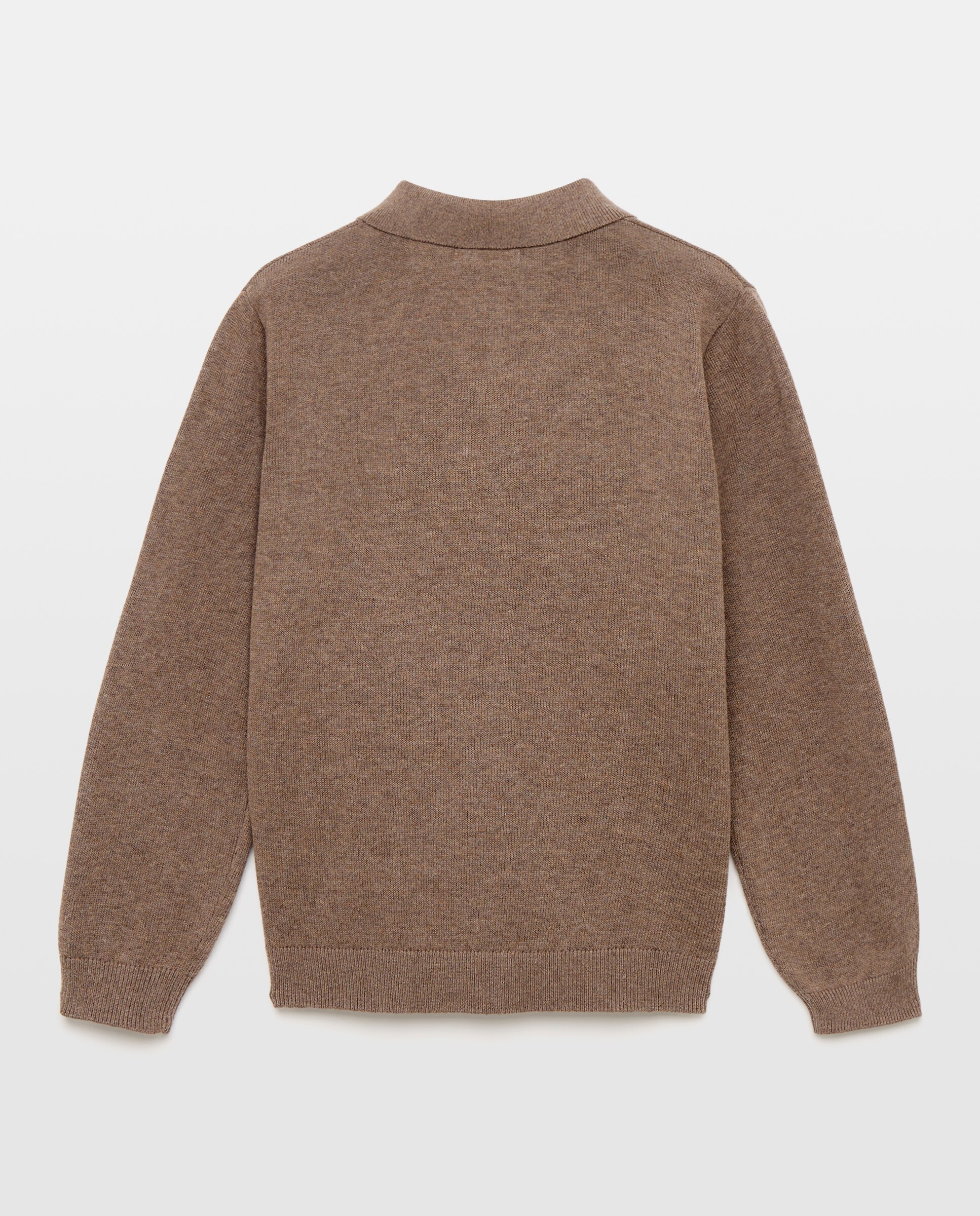 Jersey de niño cuello polo (melange) Visón oscuro-2