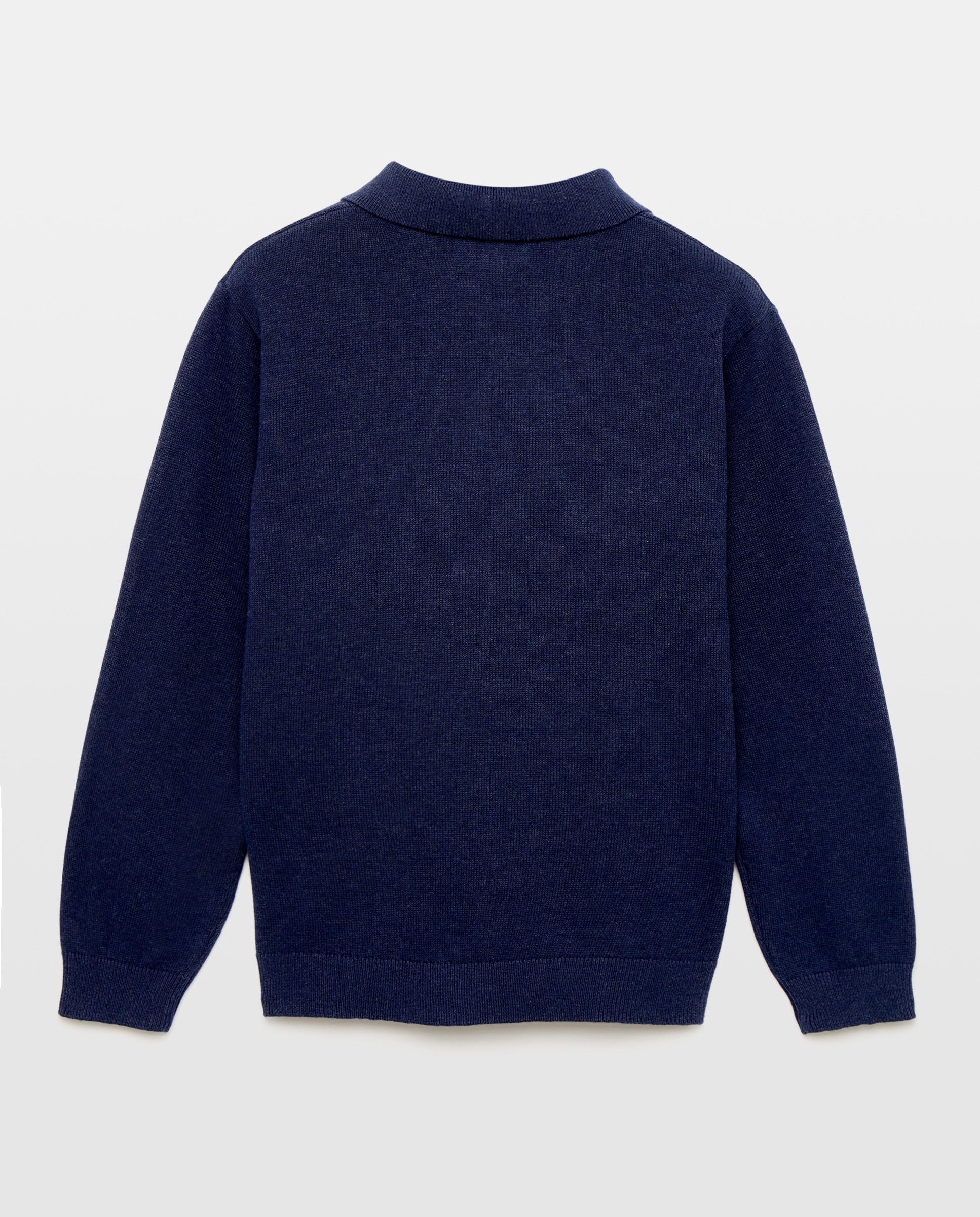 Jersey de niño cuello polo (melange) Azul oscuro-2