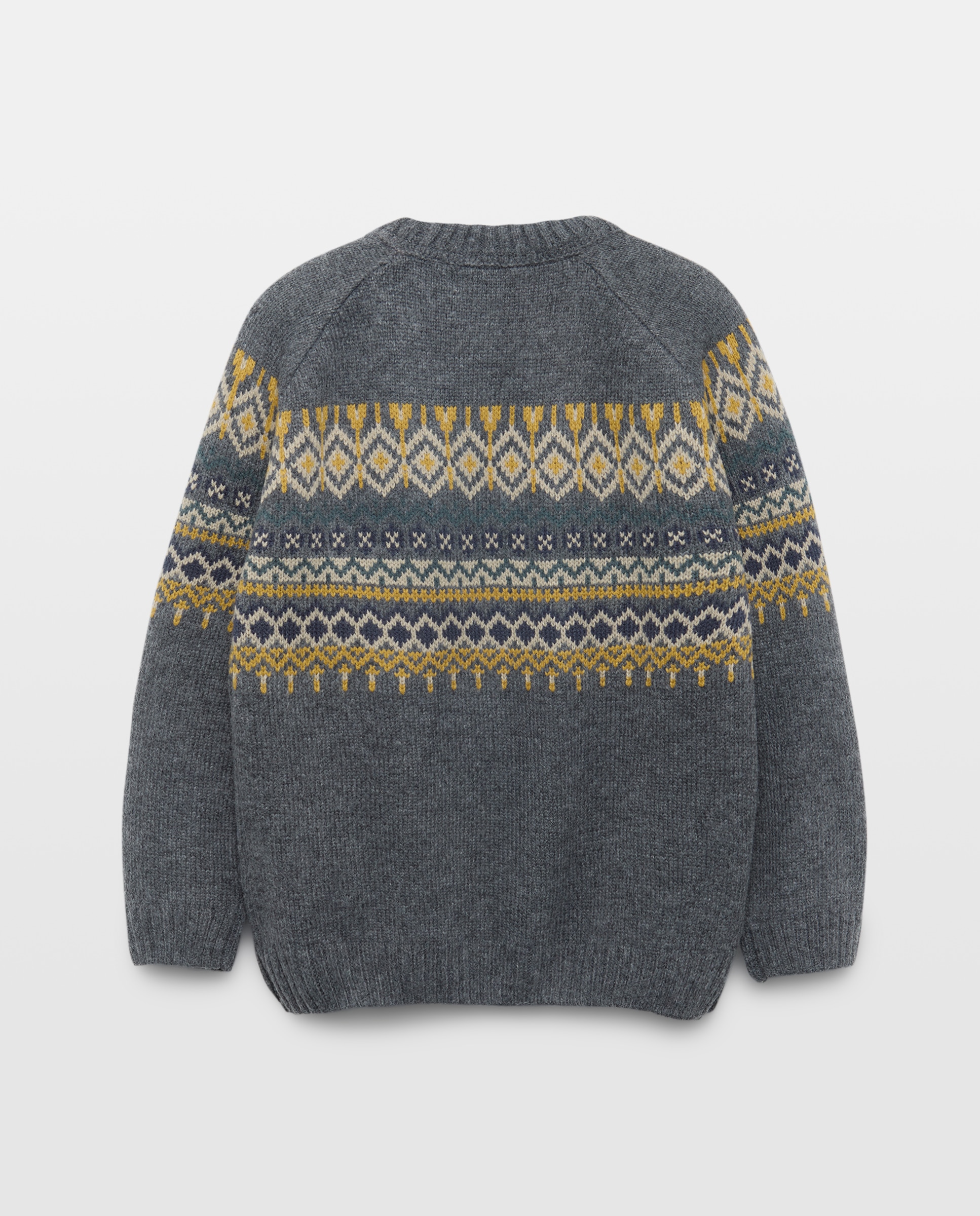 Jersey de niño cuello caja greca 820 Gris medio-2