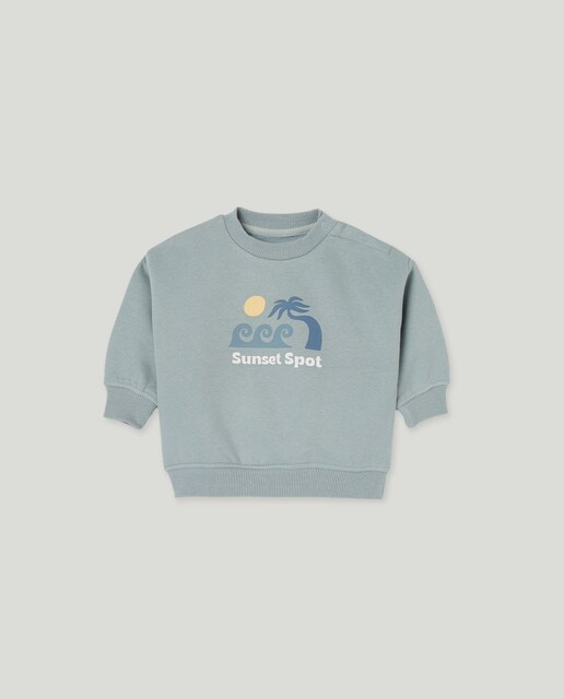 Imagen 0 de Sudadera de bebé cuello caja estampada