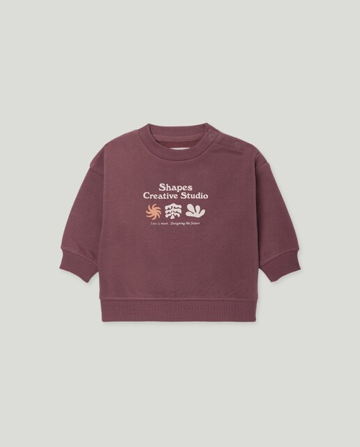 Imagen 0 de Sudadera de bebé cuello caja estampada