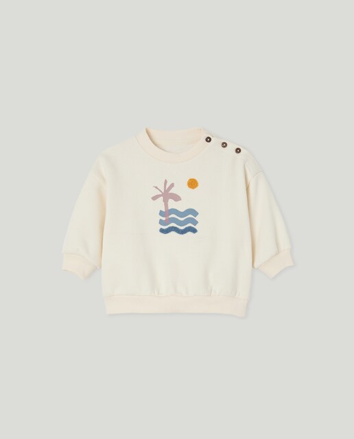 Imagen 0 de Sudadera de bebé con parche terry