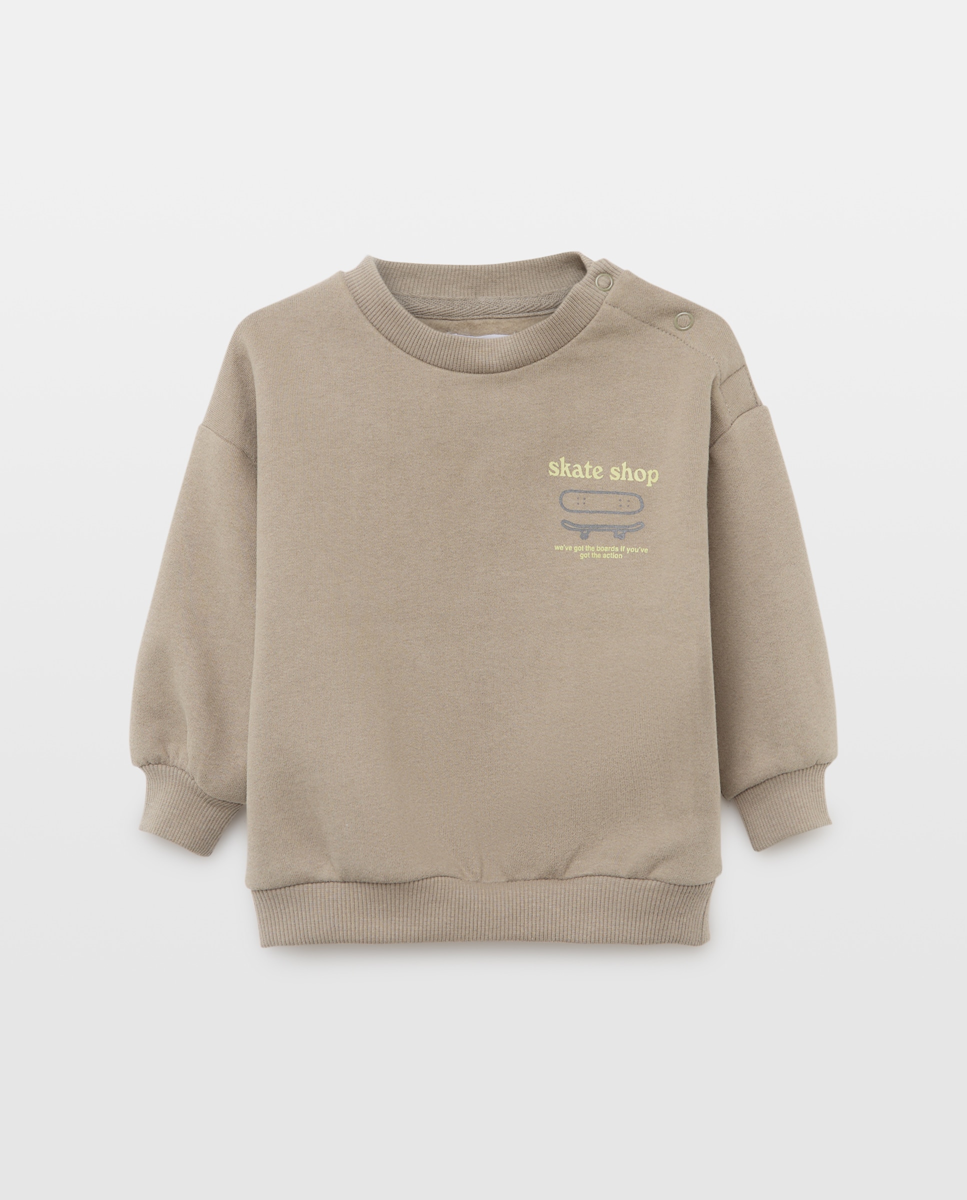Imagen 0 de Sudadera de bebé cuello caja estampada