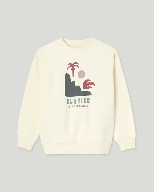 Imagen 0 de Sudadera de niño cuello caja estampada