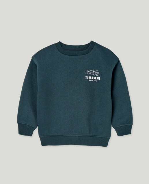 Imagen 0 de Sudadera de niño cuello caja estampada