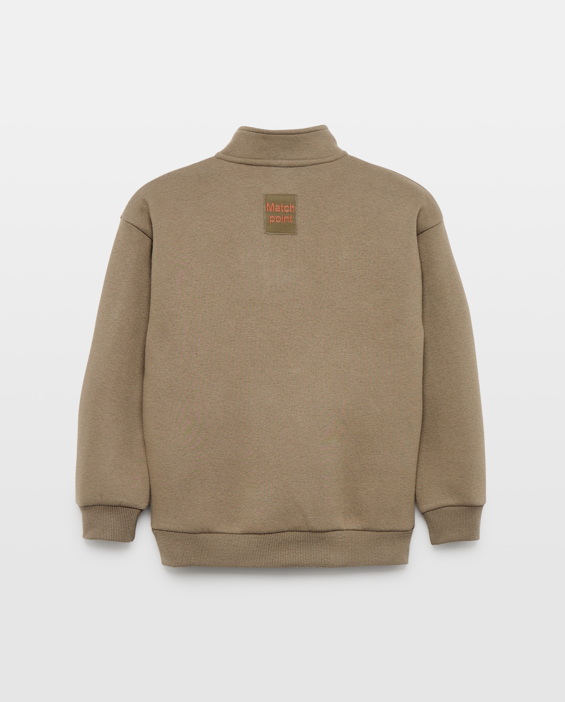 Sudadera de niño cuello cremallera 520 Kaki-2
