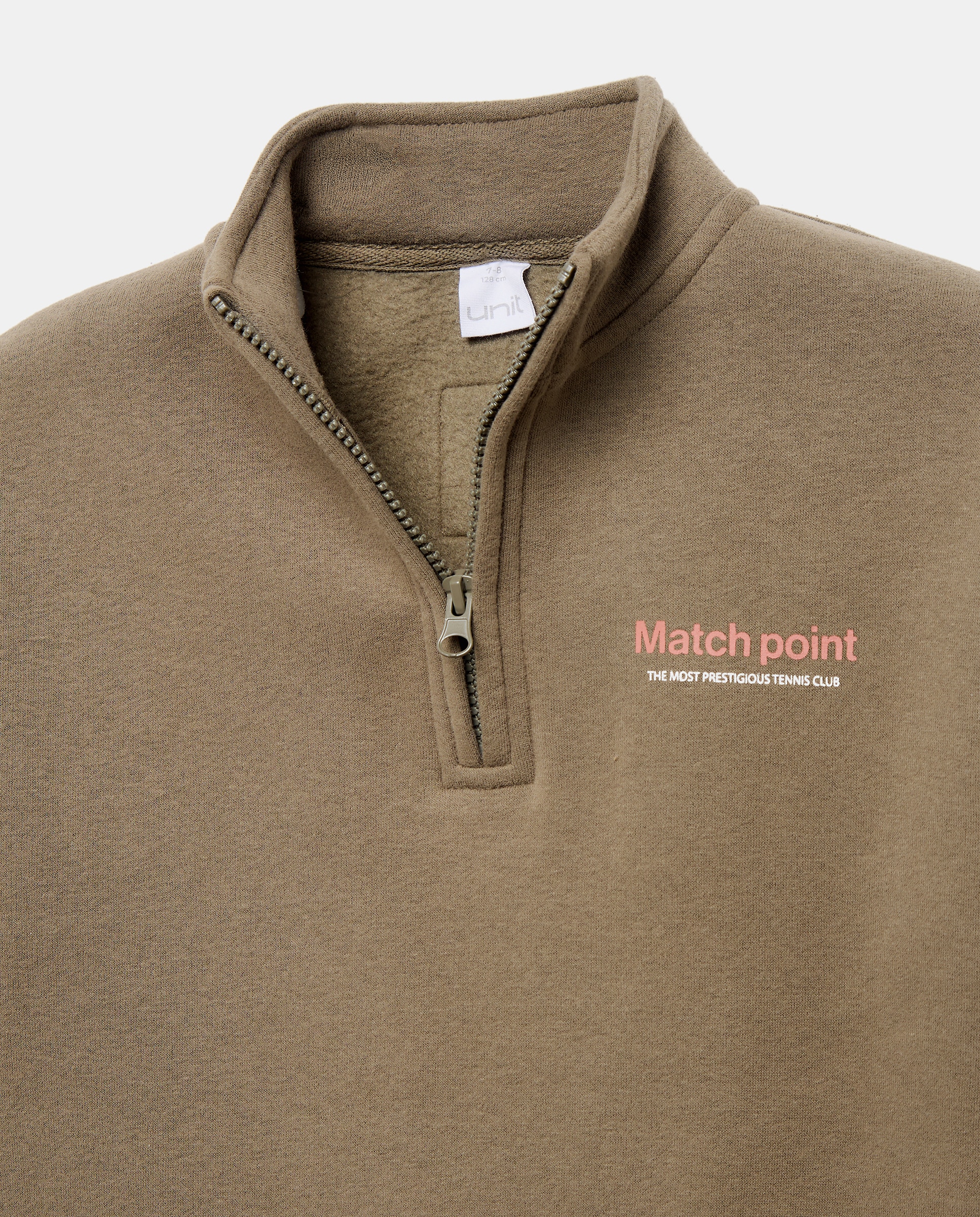 Sudadera de niño cuello cremallera 520 Kaki-3