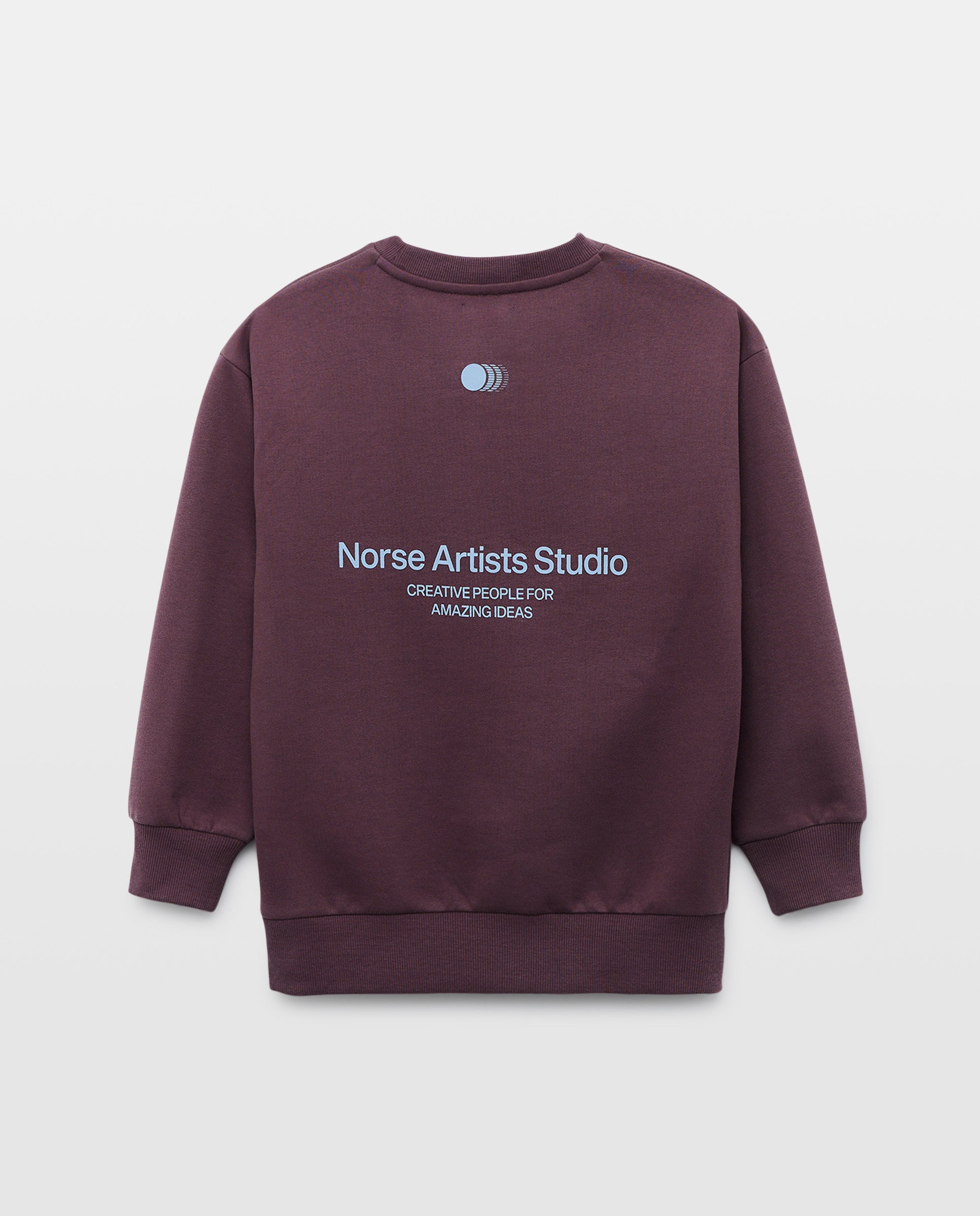 Sudadera de niño cuello caja estampada Ciruela-2