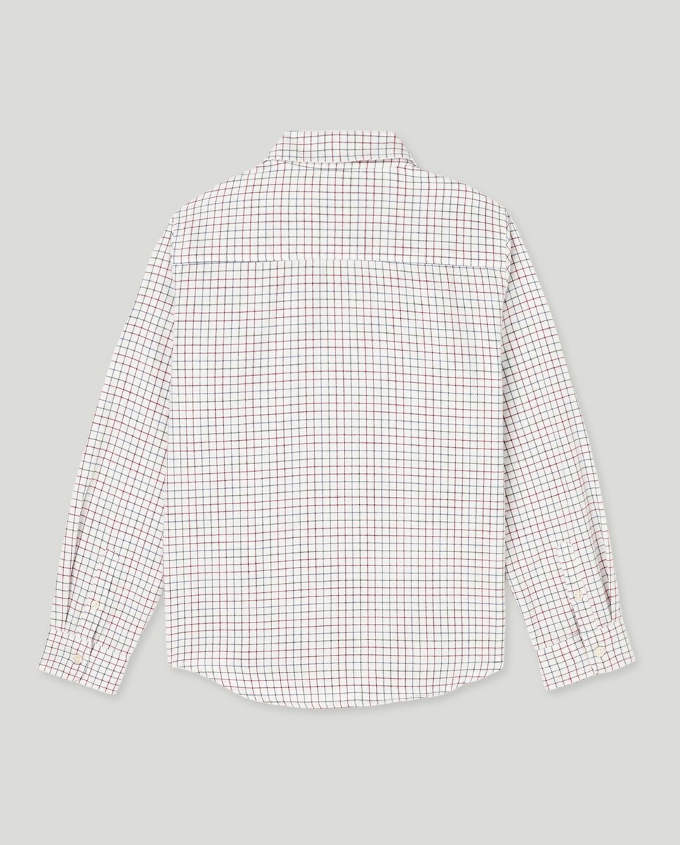 Camisa de niño villela cuadrito multicolor Morado-2