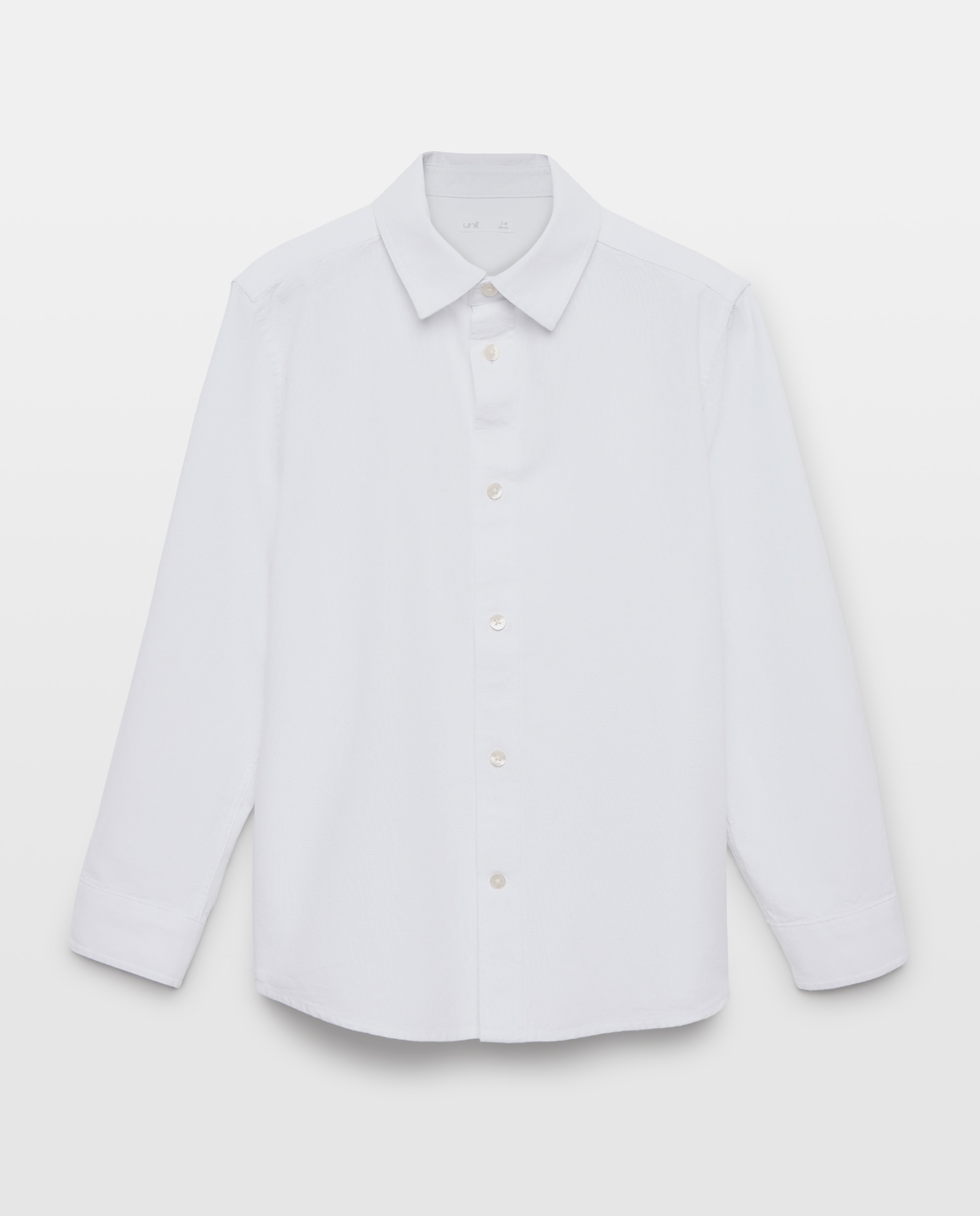 Camisa de niño oxford lisa Blanco-1