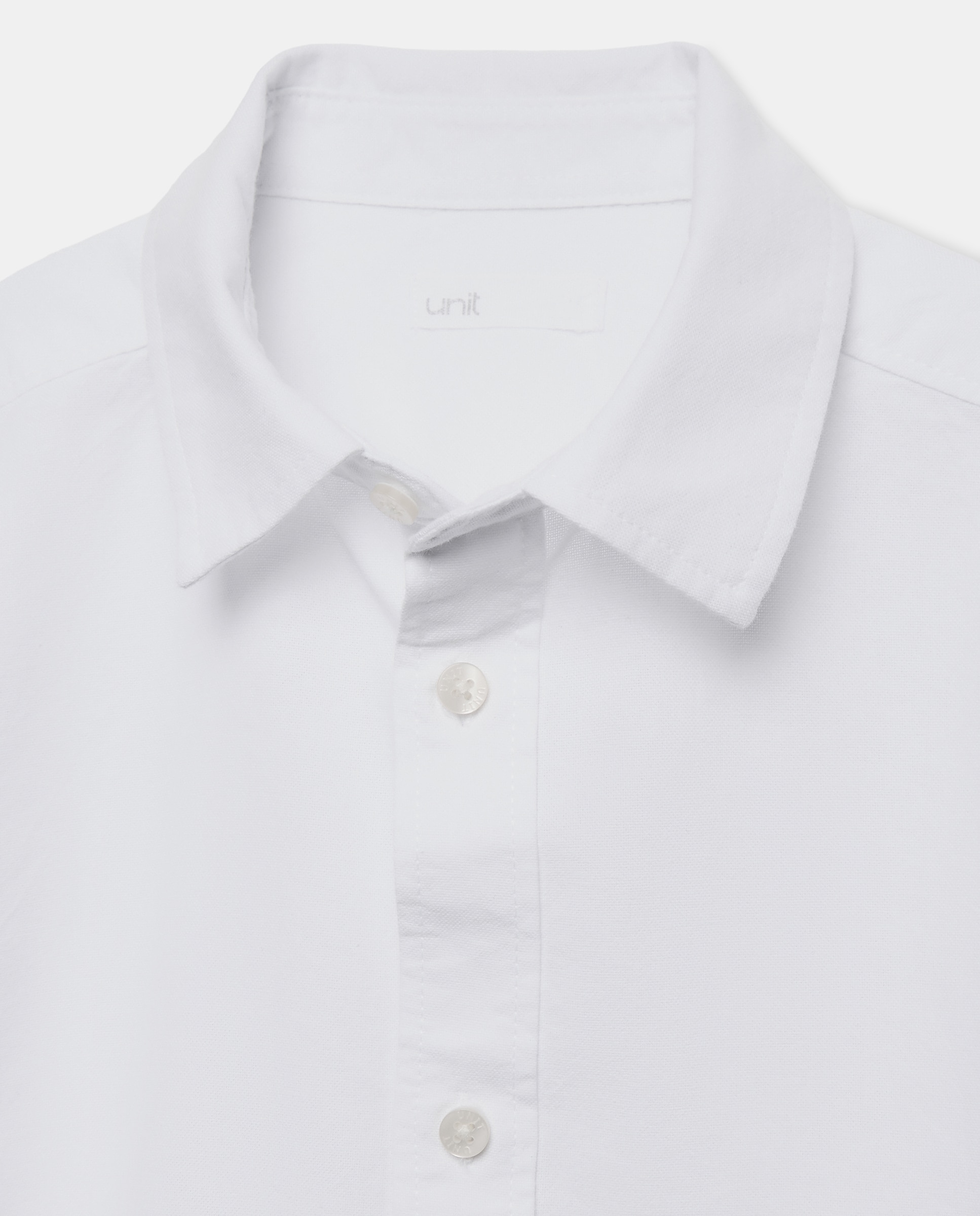 Camisa de niño oxford lisa Blanco-3